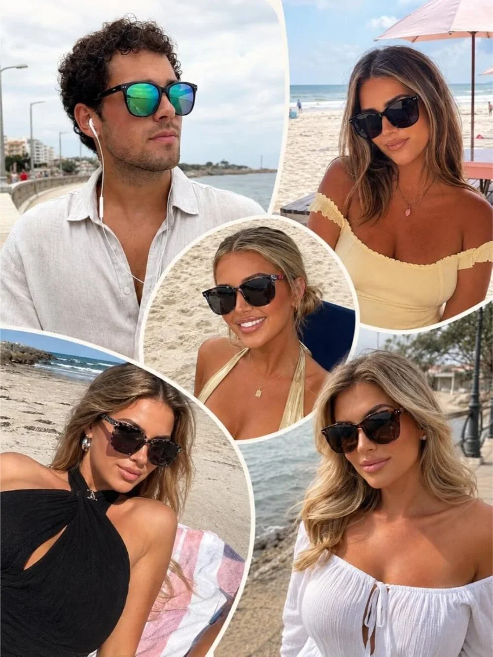 Classic Round Polarized Sunglasses for Men & Women - UV400 Protection - 2 Pairs